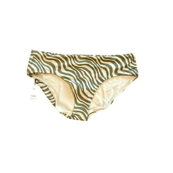 Andie Swim The Hipster Bottom Olive Stripe Size Small NWT - Picture 3 of 6